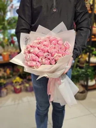 40 Pembe Gül Buketi, burdur çiçekçi