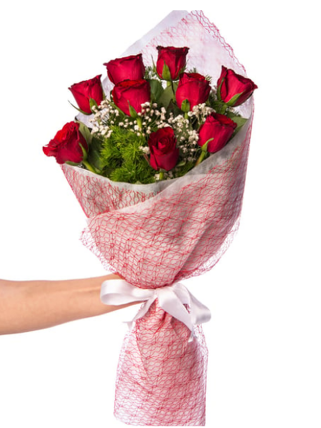 Sonsuz Aşkıma 9 Kırmızı Gül Buketi