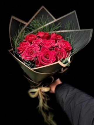 Aşkıma 10 Kırmızı Gül Buketi