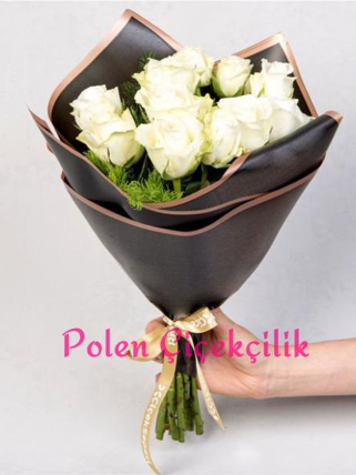 11 Beyaz Gül Buketi