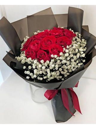 13 Kırmızı Gül Buketi