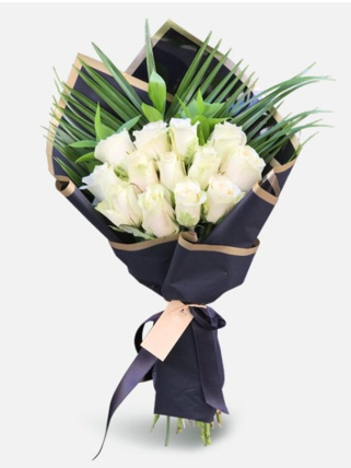 15 Beyaz Gül Buketi