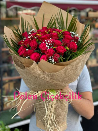 25 Kırmızı Gül Buketi