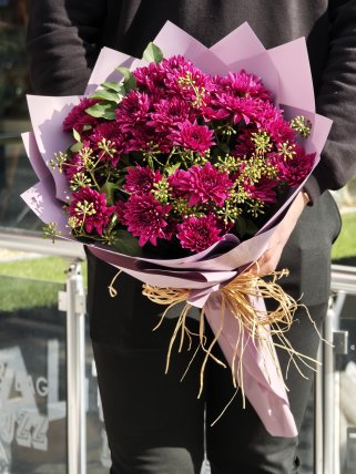 Mor Kasımpatı Buketi