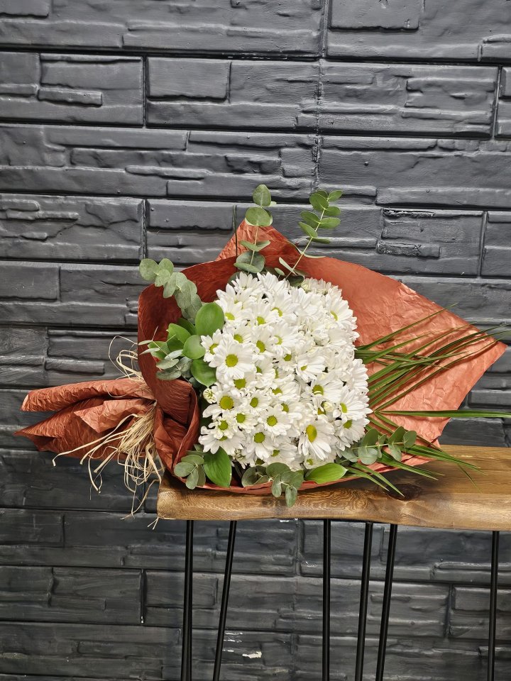 Beyaz Papatya Buketi, burdur çiçekçi