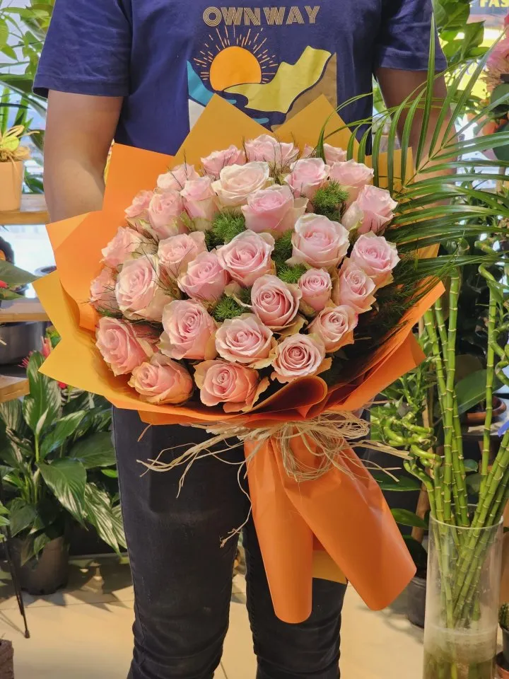 30 Pembe Gül Buketi, burdur çiçekçi
