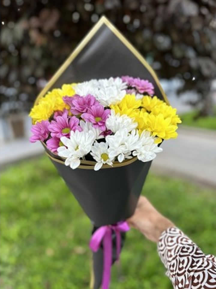 Renkli Kasımpatılar Buketi