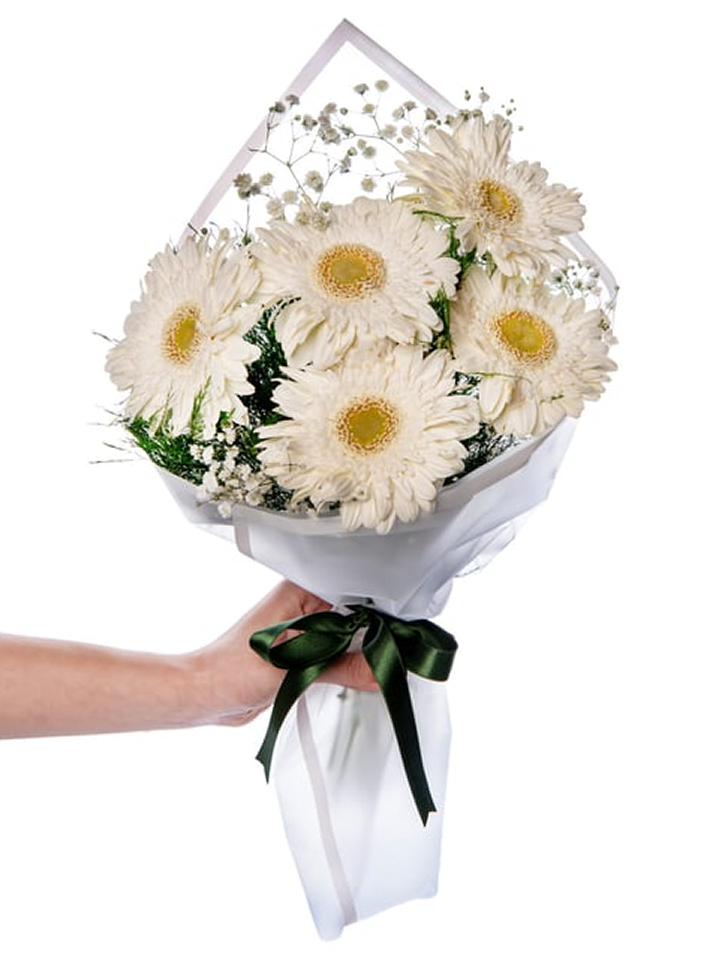 Beyaz Gerbera Buketi