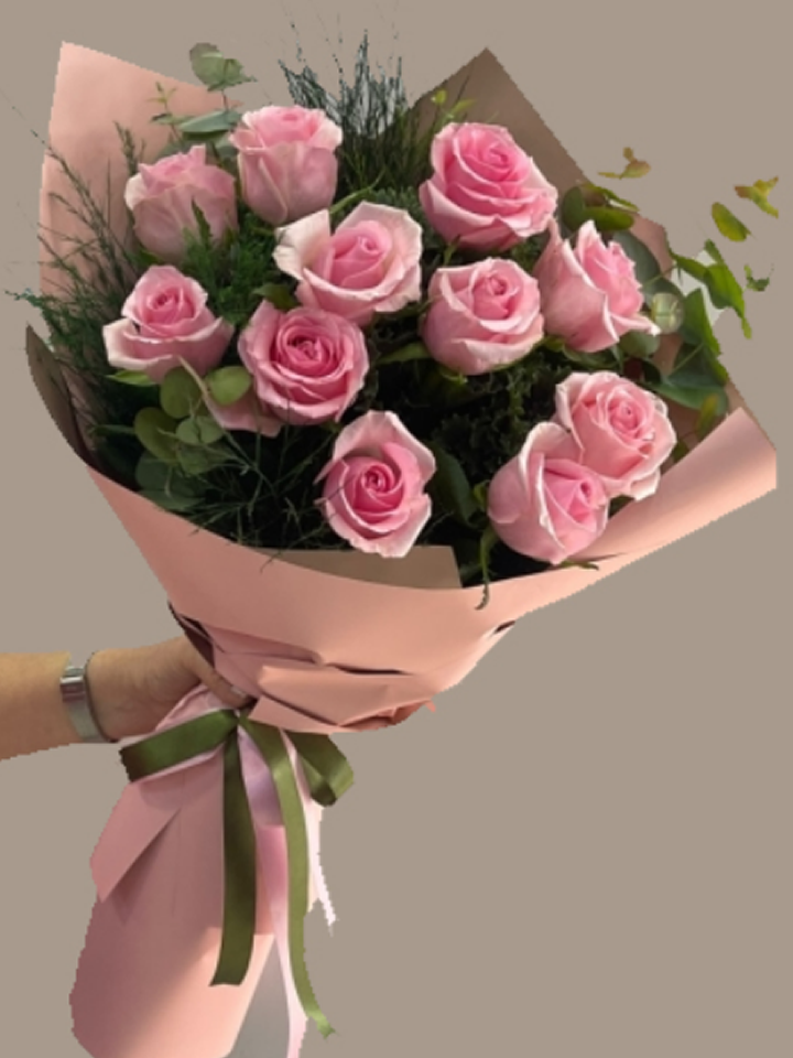 11 Pembe Gül Buketi