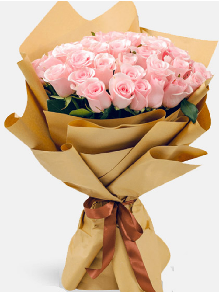 İthal 30 Pembe Gül Buketi