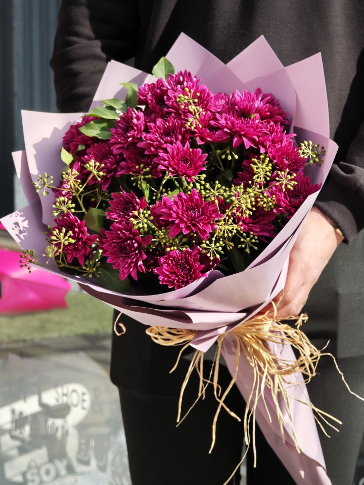 Mor Kasımpatı Buketi