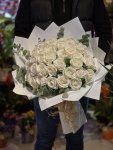 Çiçekçi - Yapay Çiçekli 41 Beyaz Gül Buketi