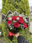 Çiçekçi - 9'LU KIRMIZI GÜL BUKETİ