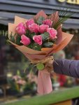 Çiçekçi - 9 Pembe Gül Buketi