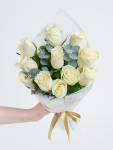 Çiçekçi - Beyaz Bukette 11 Beyaz Gül