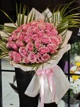 Çiçekçi - 40 İthal Pembe Gül Buketi 