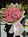 Çiçekçi - 40 İthal Pembe Gül Buketi 