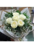 Çiçekçi - 6 Beyaz Gül Buketi