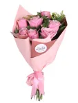 Çiçekçi - 7 Pembe Gül Buketi
