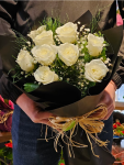 Çiçekçi - 9 Beyaz Gül Buketi