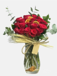 Çiçekçi - Cam Vazoda 19 Kırmızı Gül