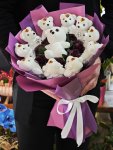 Çiçekçi - Sevimli Ayıcıklar ve Güller Buketi